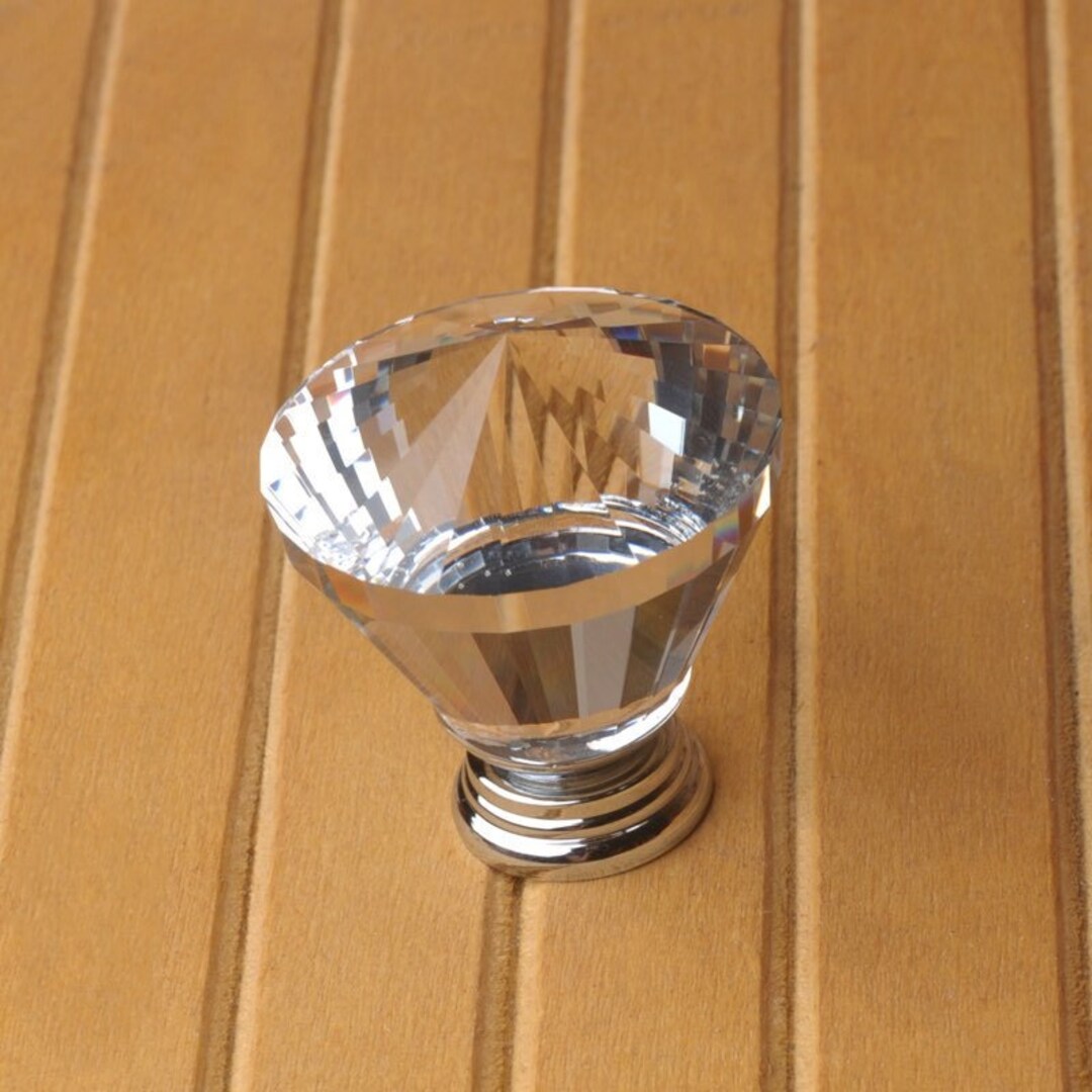 Large Crystal Knobs Drawer Knob Kitchen Door Pull Dresser Knobs