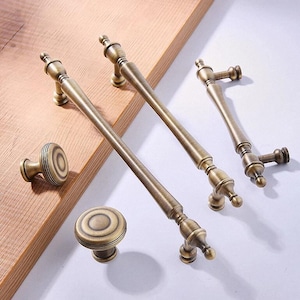 Simplicity Brass Cabinet Handles Knobs Pulls Dresser Drawer Brass Knobs Handles Pull Kitchen Handle Knob Wardrobe Furniture Hardware