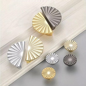 Brass Sunshine Knobs Handles Semicircle Drawer Pull Handles Dresser Knobs Handles Cabinet Pulls Knobs Wardrobe Handle Pulls Hardware