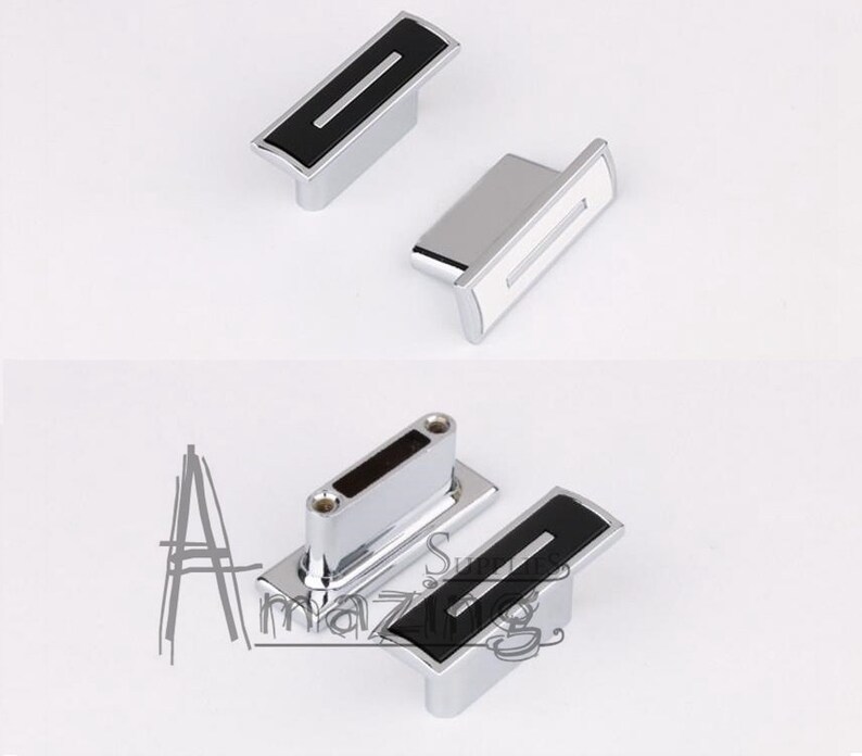 Schrankgriffe Pulls Schwarz Weiß Silber Kommode Pulls | Etsy