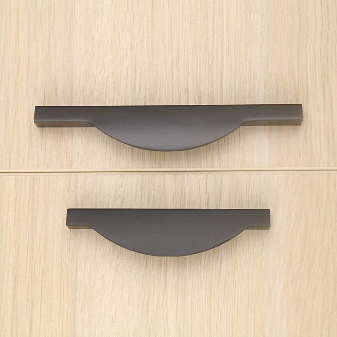 Unique Black Kitchen Pull Handles Camber Handle Knob Etsy