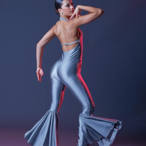 Flare Unitard. Lycra dance unitard. Contemporary dance costume. Jazz dance costume.Base leotard.