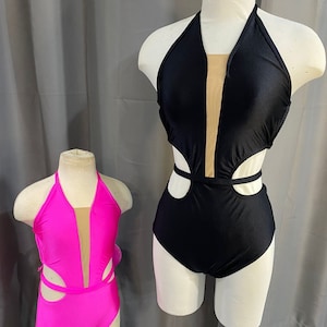Bini Leotard Deep V Leotard. Base Leotard - Etsy