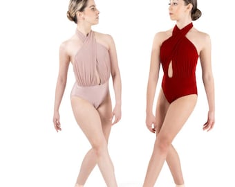 Crisscross leotard . Mesh leotard