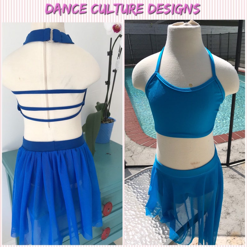 Dance top and briefs skirt. Sold without applications nor Etsy