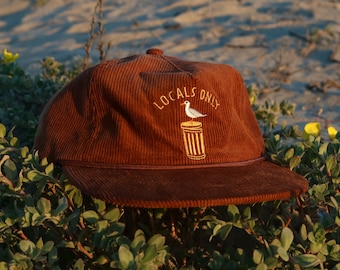 Locals Only 5 Panel Brown Corduroy Hat