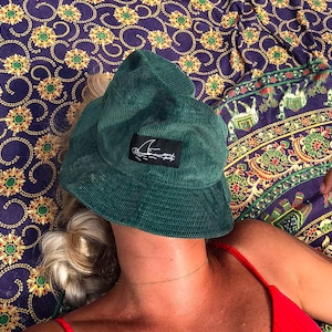 The Weekend Bucket Hat: Green Corduroy