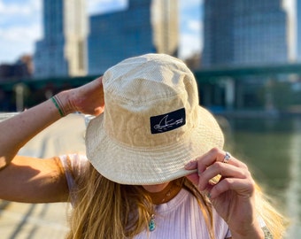 The Weekend Corduroy Bucket Hat: Off White