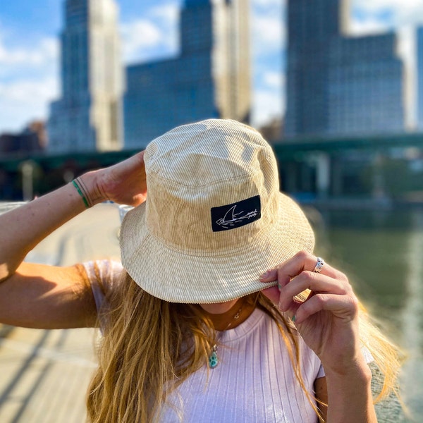 The Weekend Corduroy Bucket Hat: Off White