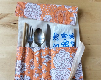 Zero-Waste Cutlery Wrap | Travel Utensil Roll | Eat Out Without Plastic | Eco Friendly | Waste Free | Travel