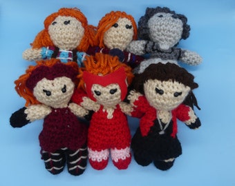 Red Witch Inspired Crochet Dolls