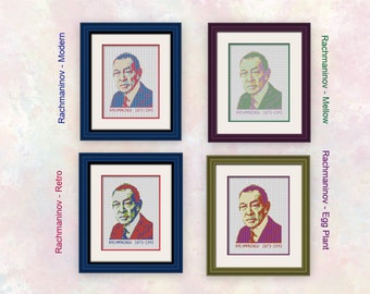 Rachmaninov - Taille réelle - Cartes claires - Convient aux débutants vers le haut