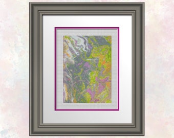 Décroissant - Point de croix complet uniquement - Niveau débutant à confirmé - Tableau facile à lire