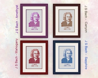 J S Bach - Demi-pointure - Graphiques transparents - Convient pour tous les débutants