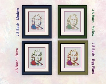 J S Bach - Taille réelle - Graphiques transparents - Convient pour les débutants