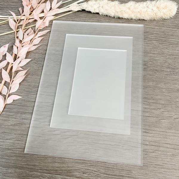 Frosted Acrylic Blanks, 3mm Acrylic,  DL,A7, A6 A5, A4, A3, A2, A1, 400X600M OR 750X500MM, Rectangle Plain Pieces, Blank Acrylics