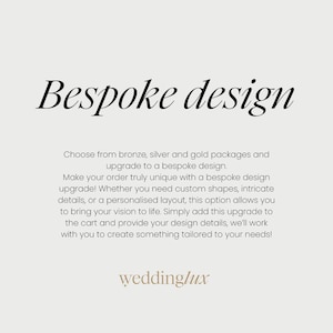 Design personalizzato / Design su misura / Decorazioni per matrimoni su misura