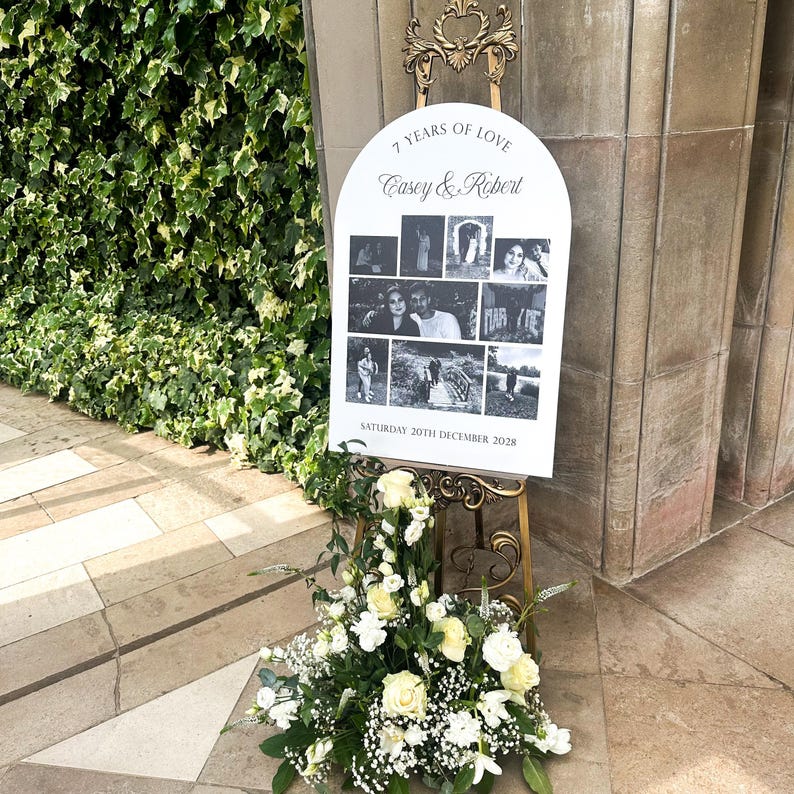 Wedding Welcome Sign with Photos