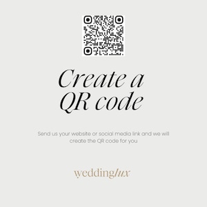 QR Code Creation | Custom Design | Bespoke Design | Wedding Decor