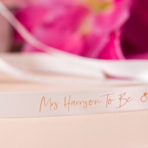 Mrs To Be Ribbon: Custom Wedding Gift Wrap (Satin, 15mm) image 3