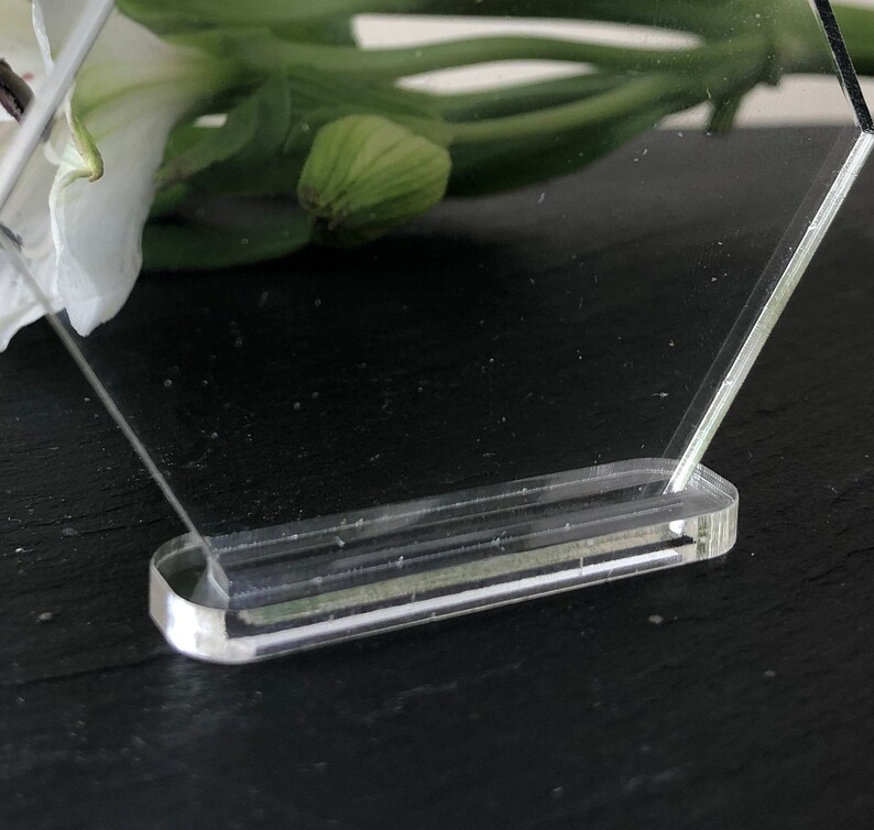 Hexagon Table Name Stands Stand up Table Names 3mm Acrylic Etsy UK