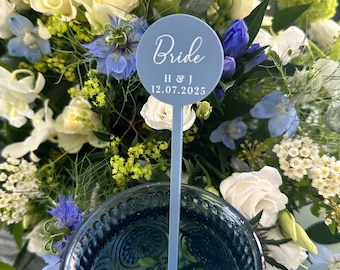 Agitador de bebidas de boda personalizado azul oscuro, agitadores de bebidas a medida, accesorios para fiestas de bodas, agitador de cócteles personalizado, accesorios de bar