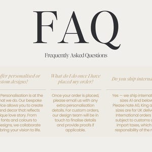 FAQ's