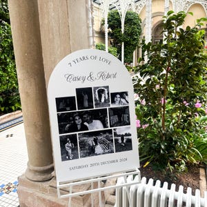 Fully Personalised Wedding Photo Collage Sign