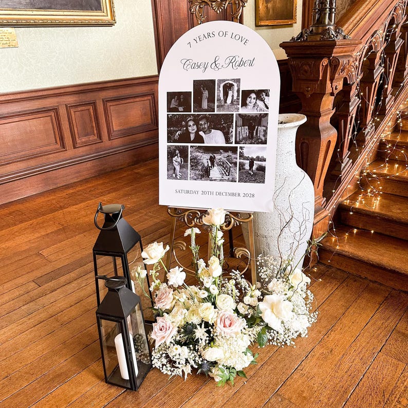Wedding Sign with Years Together