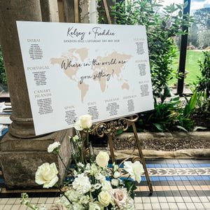 Travel Wedding Seating Chart - Personalised Destination Table Plan