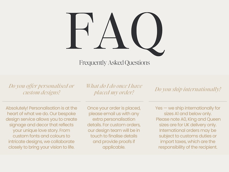 FAQ's
