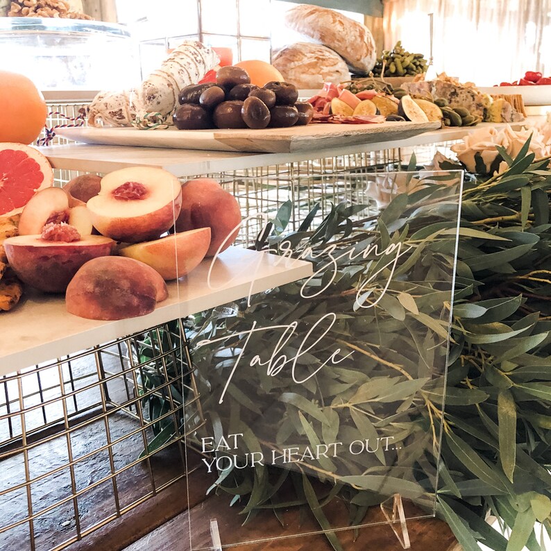 Acrylic Grazing Table Sign Wedding Décor A5 A4 A3 Perspex | Etsy UK