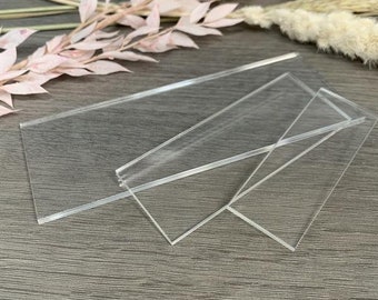 Clear Blank Acrylic Rectangle, 3mm Acrylic Plain Pieces, Acrylic Blanks, Name Place Settings, Place Cards, Signs, Available in Various Sizes