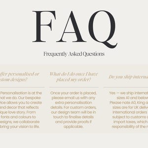 FAQ's