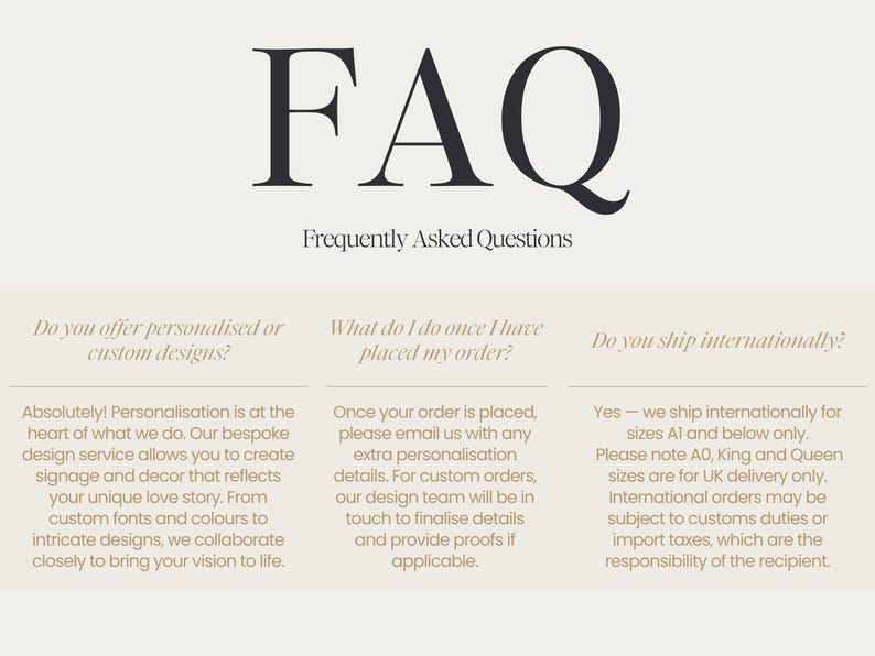 FAQ's
