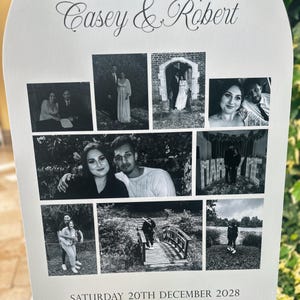Romantic Wedding Photo Board