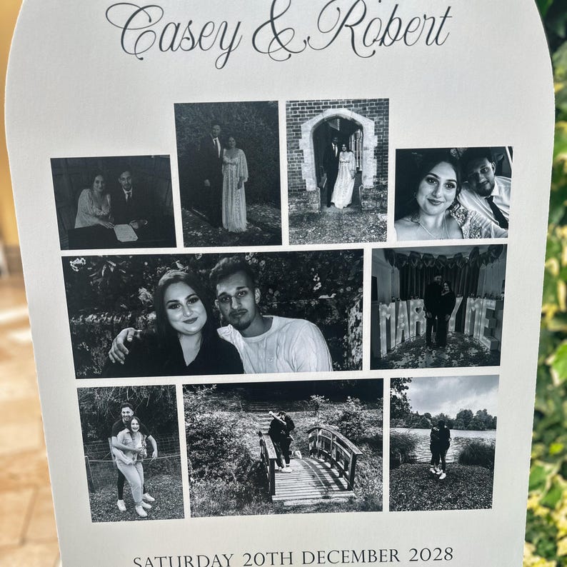 Romantic Wedding Photo Board