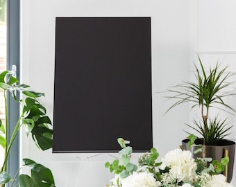 Black Acrylic Wedding Sign: Blank, Multiple Sizes