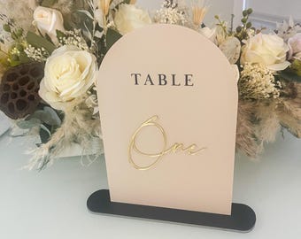 Chic Number, Numbers, Wedding | Black Finish | Acrylic | Custom Sizes | Bespoke Uv Printed