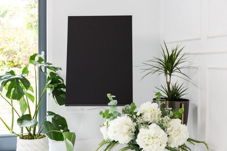 black acrylic blank