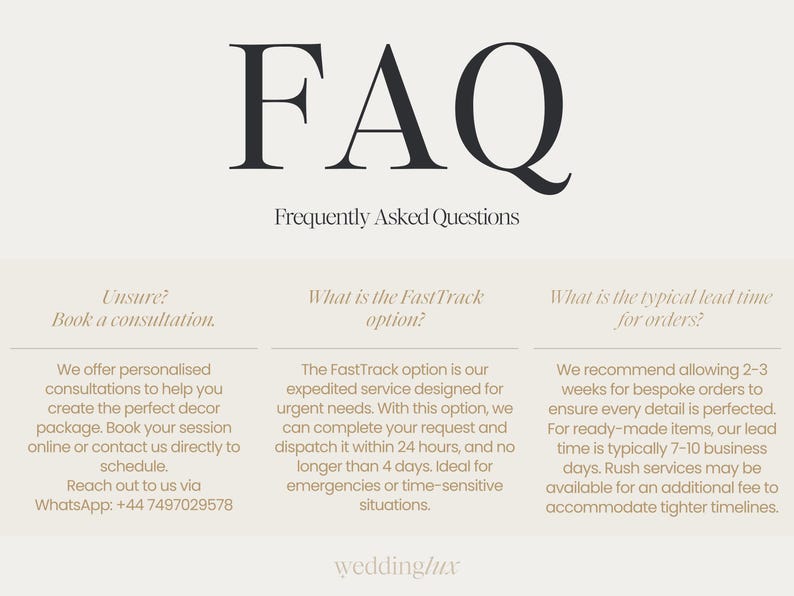 FAQ's