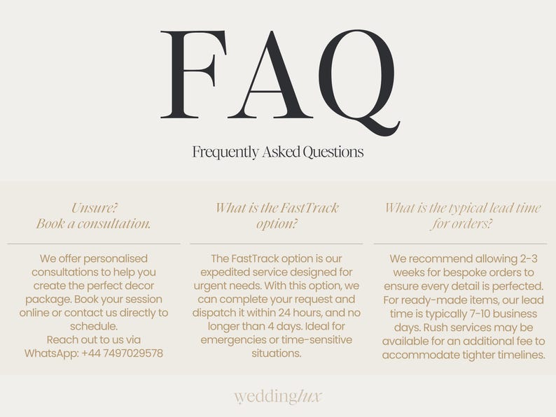 FAQ's