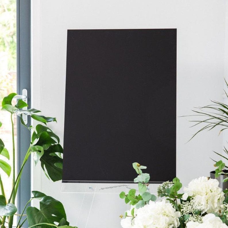 A Black Blank Acrylic rectangle A1