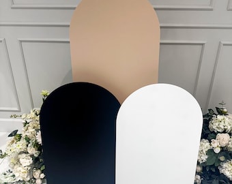 Dome Top Acrylic Sign: Plain Colours for Wedding Table Plans (A3 to A1)