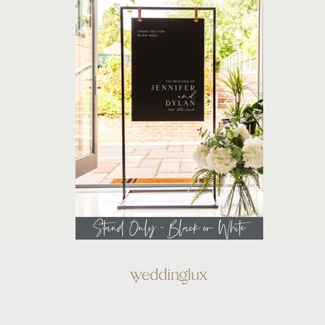 Wedding Sign Stand, Black or White Frame, Wedding Table Plan,