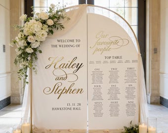 Wedding Welcome Sign: Custom Sizes and Mirror Accents (XL & Medium)