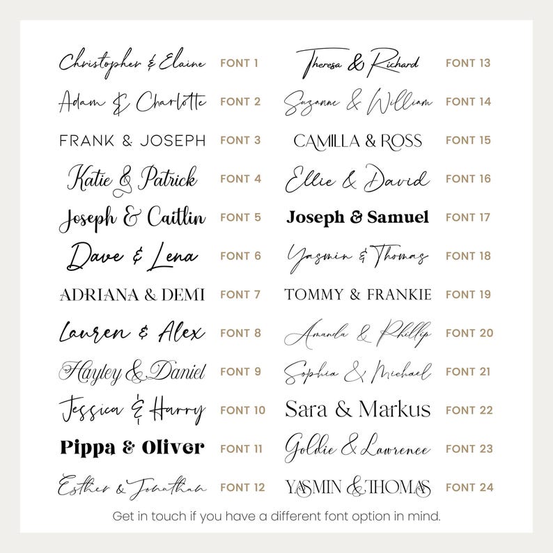 Fonts for weddinglux