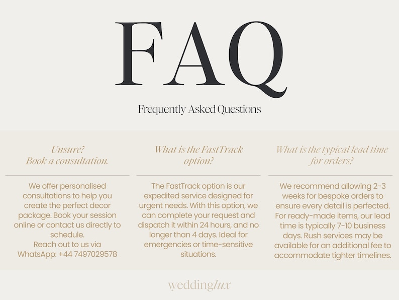 FAQ's