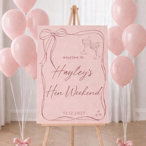 Personalised Hen Party Weekend Sign Custom Names & Text Etsy — free download