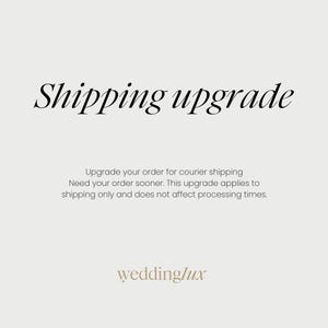 Shipping Upgrade: FedEx Delivery for Wedding Signs (Custom Orders)